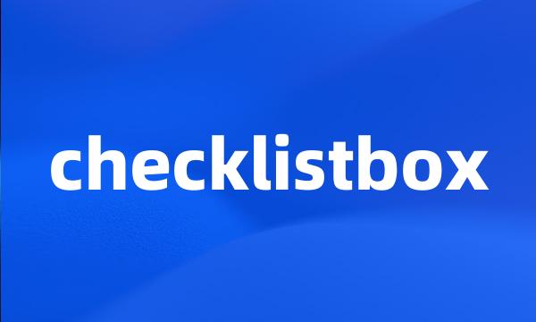 checklistbox