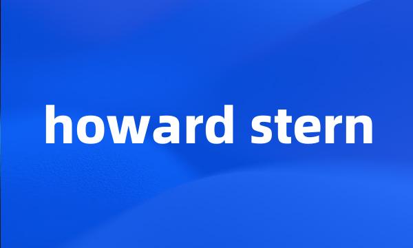 howard stern