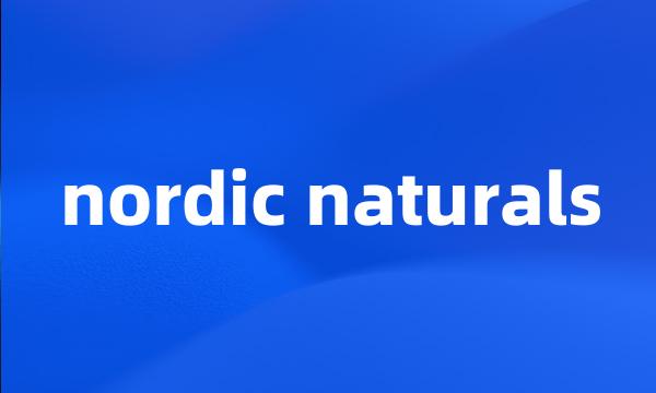 nordic naturals