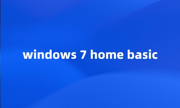 windows 7 home basic