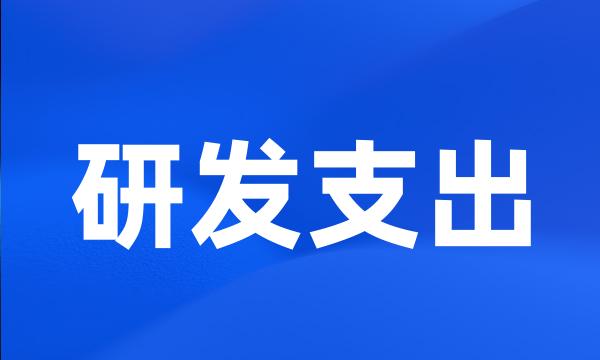 研发支出