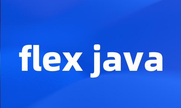 flex java