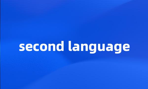 second language