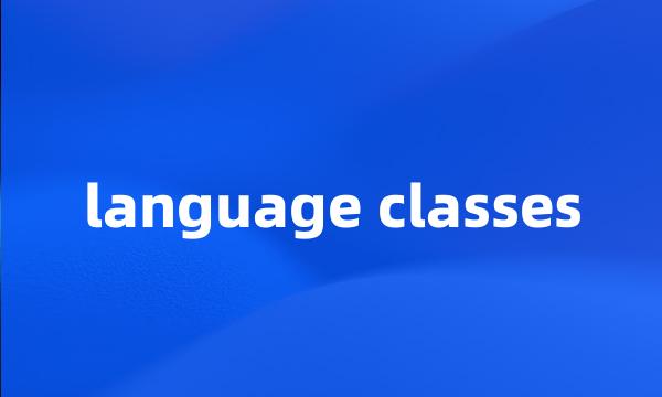 language classes