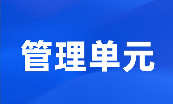 管理单元