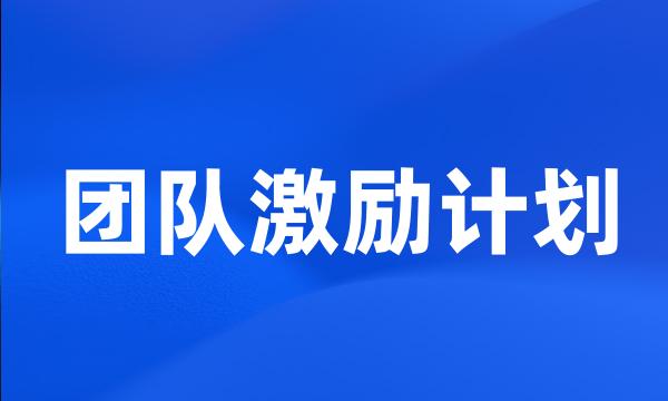 团队激励计划