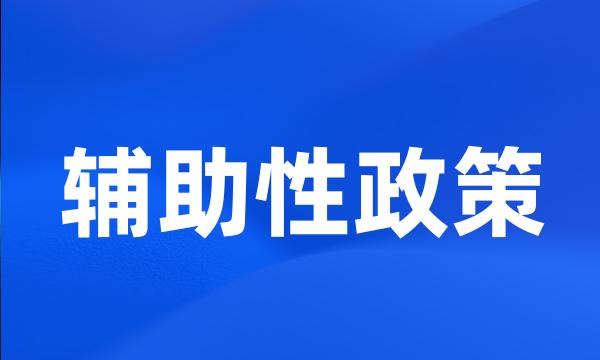 辅助性政策