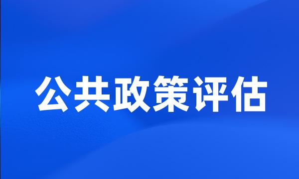 公共政策评估