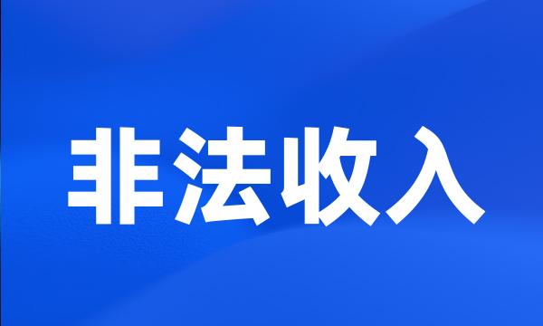 非法收入