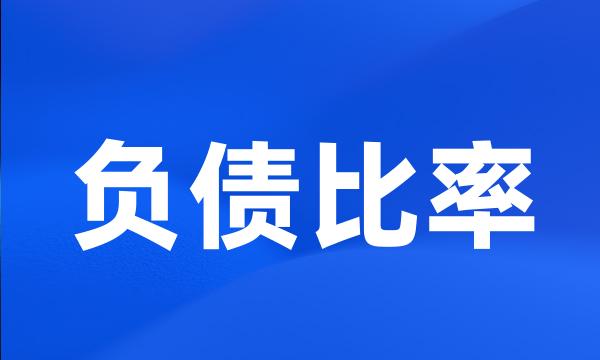 负债比率