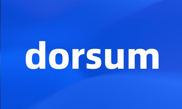 dorsum