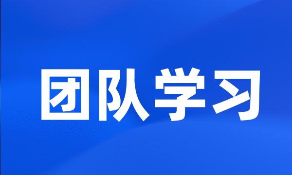 团队学习