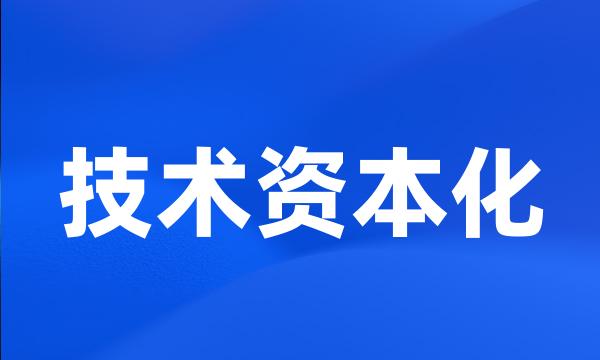 技术资本化