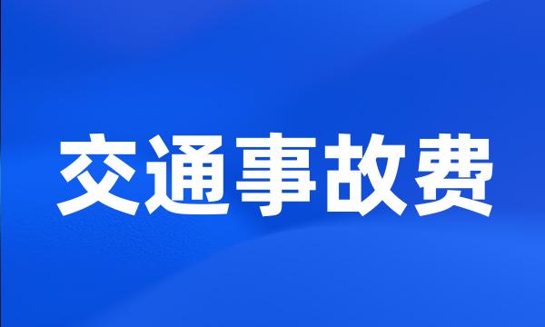 交通事故费