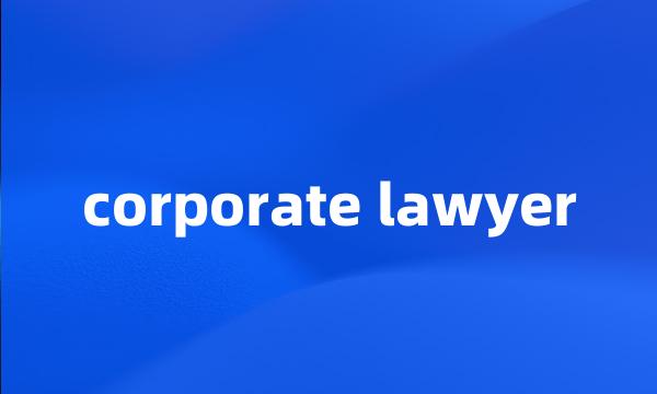 corporate lawyer