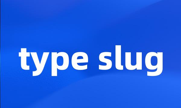 type slug