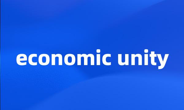 economic unity