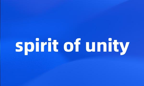 spirit of unity