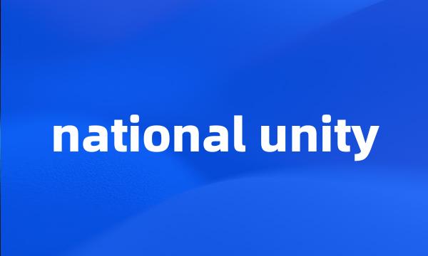 national unity