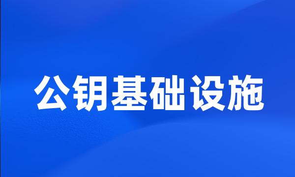 公钥基础设施