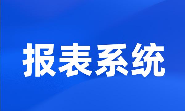 报表系统