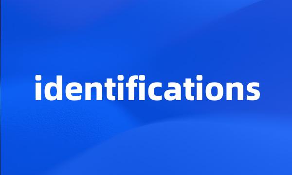 identifications