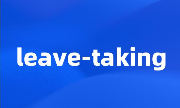 leave-taking