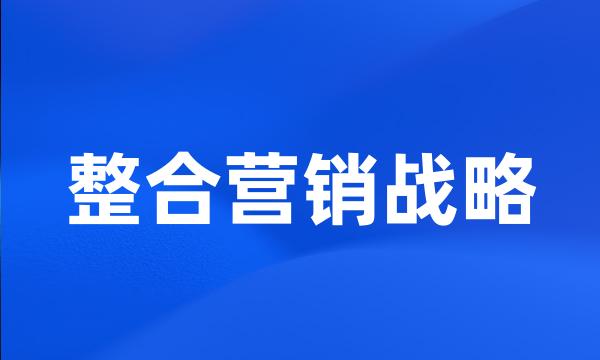 整合营销战略