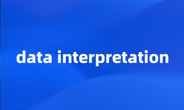 data interpretation