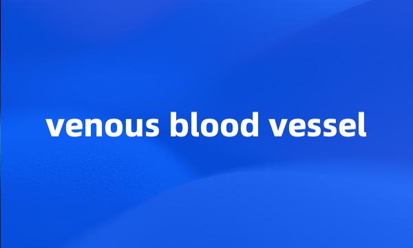 venous blood vessel