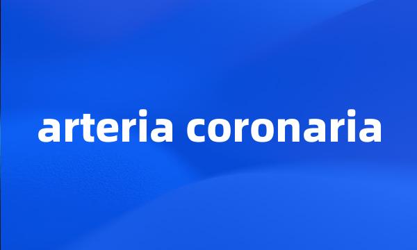 arteria coronaria