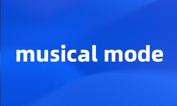 musical mode