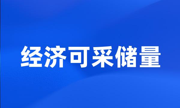 经济可采储量