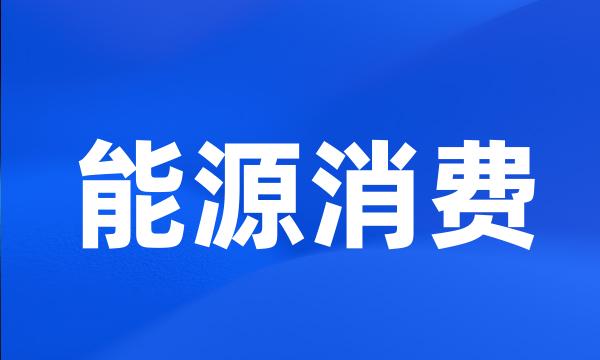 能源消费