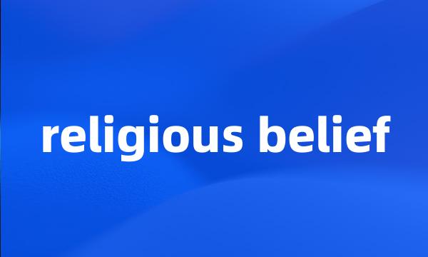 religious belief