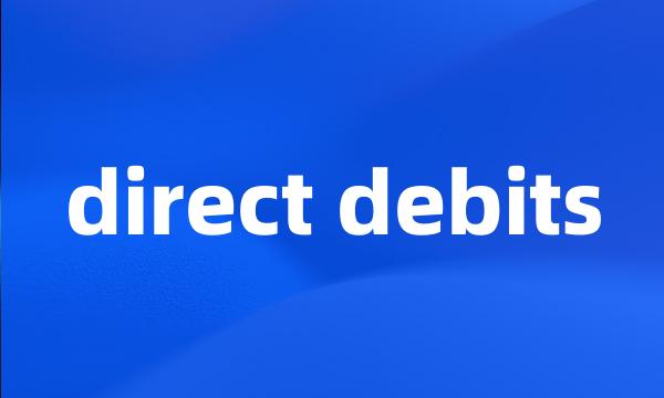 direct debits