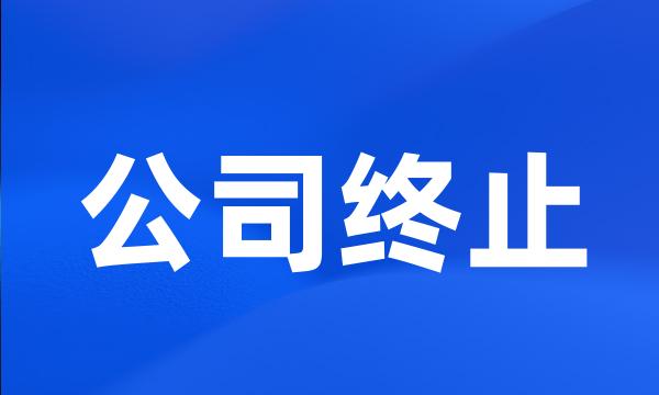 公司终止