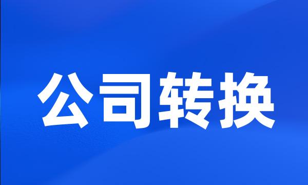 公司转换