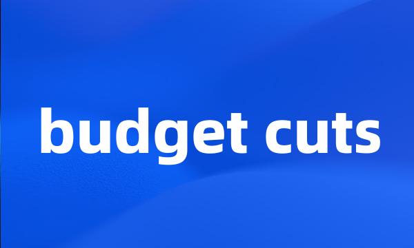 budget cuts