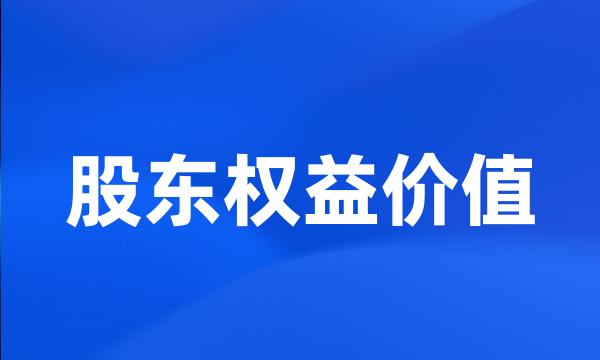 股东权益价值