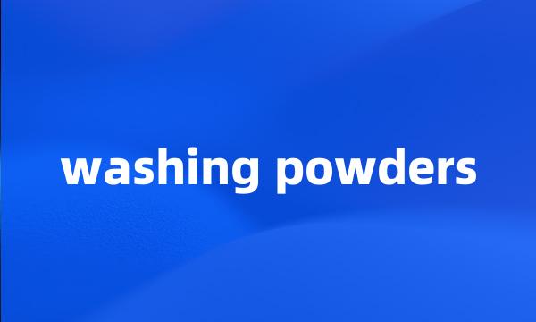 washing powders