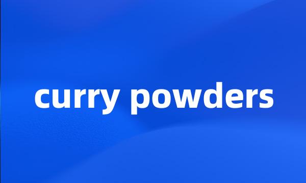 curry powders