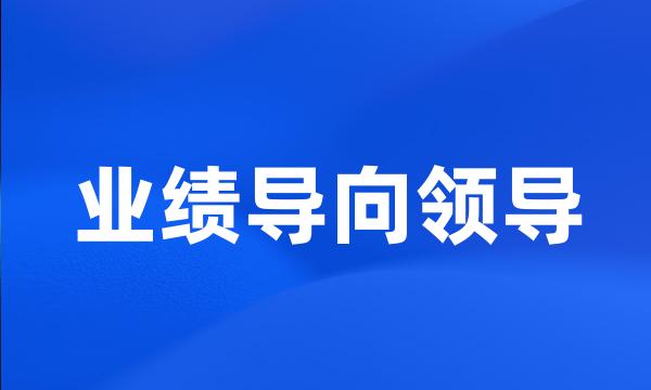 业绩导向领导