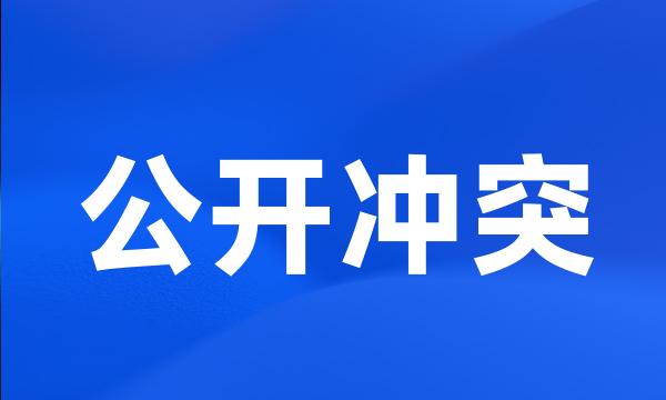 公开冲突