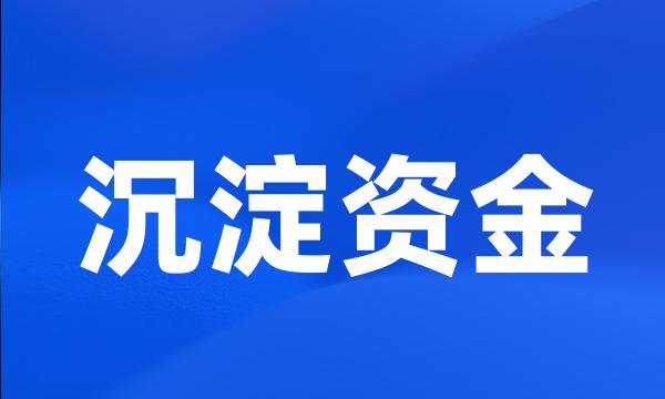 沉淀资金