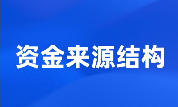 资金来源结构