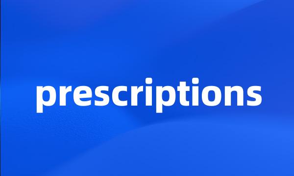 prescriptions