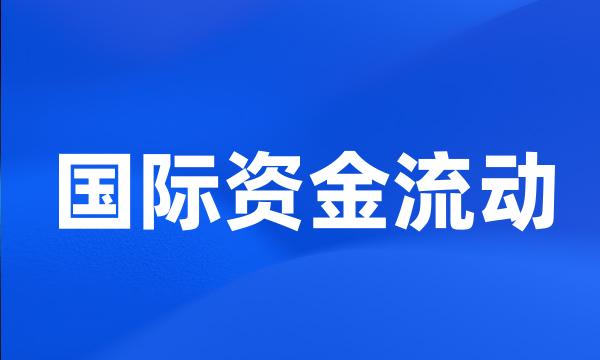 国际资金流动