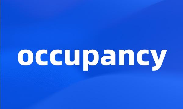 occupancy