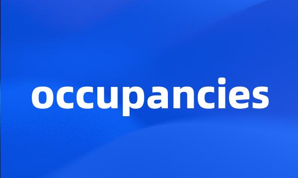 occupancies